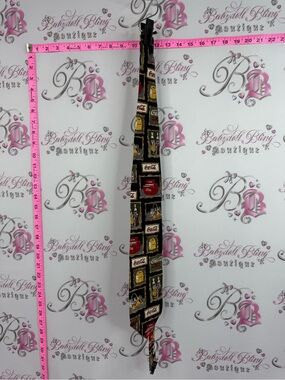 Coca-Cola Black Tie with Red, Yellow and Cream Bottle Labels
